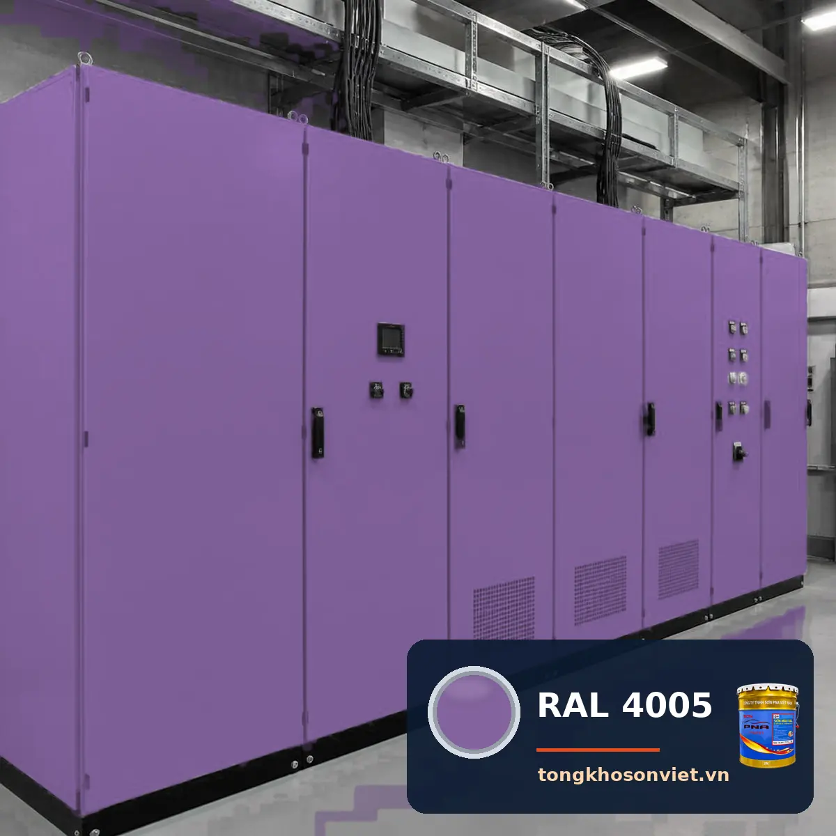 tủ điện – vỏ thiết bị trong nhà sơn phủ màu RAL 4005 lilac xanh dương (Blue lilac)