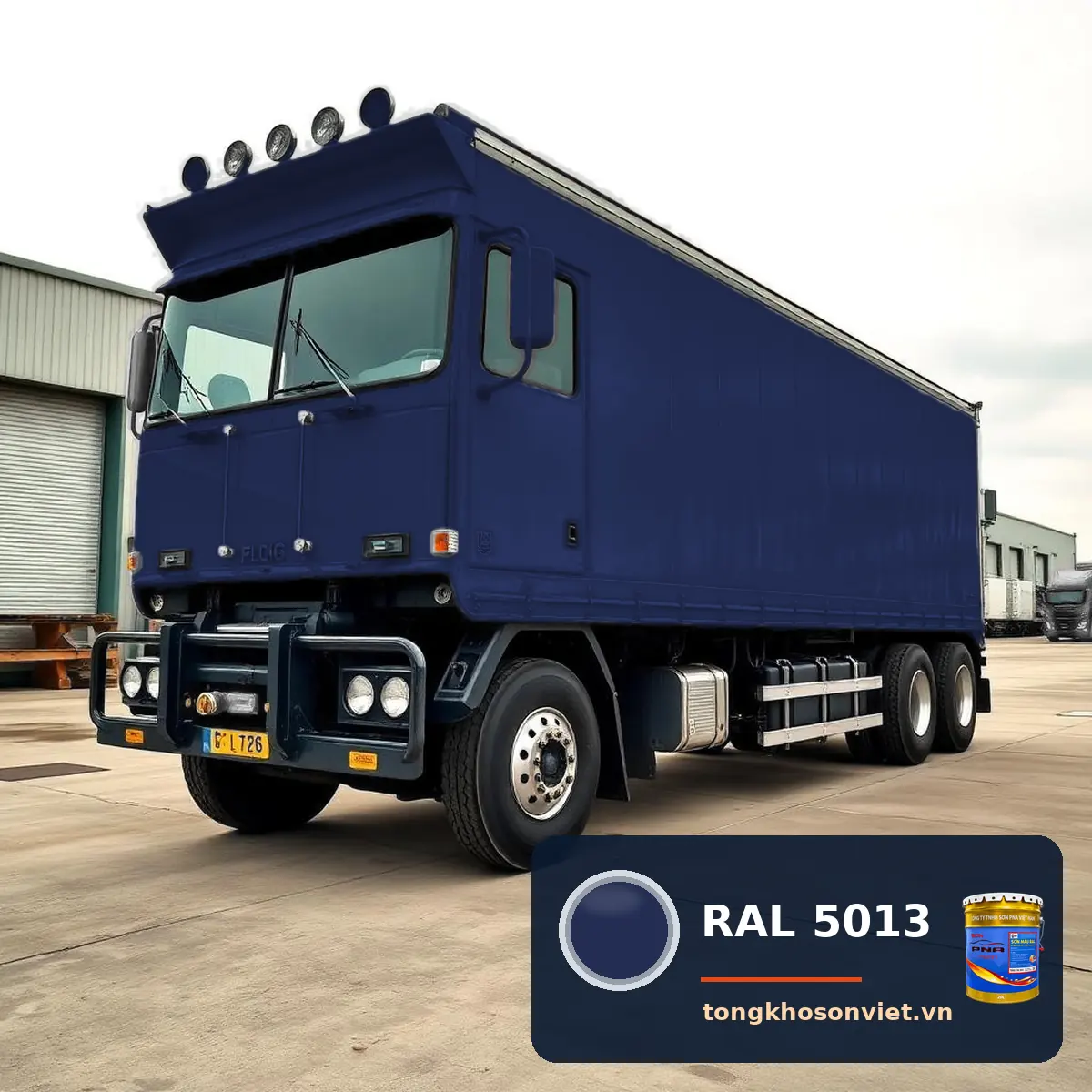 thùng xe tải – cabin xe chở hàng sơn phủ màu RAL 5013 Xanh dương cobalt (Cobalt blue)