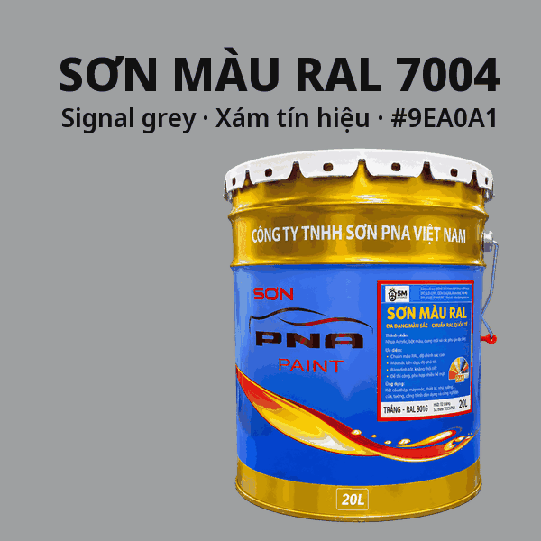 Sơn màu RAL 7004 Xám tín hiệu (Signal grey) - pha theo hệ Epoxy, PU, Alkyd