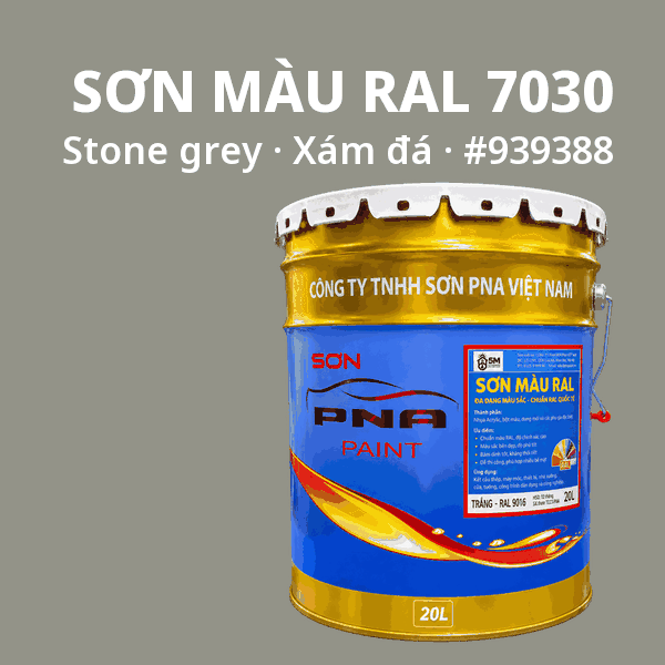 Sơn màu RAL 7030 Xám đá (Stone grey) - pha theo hệ Epoxy, PU, Alkyd