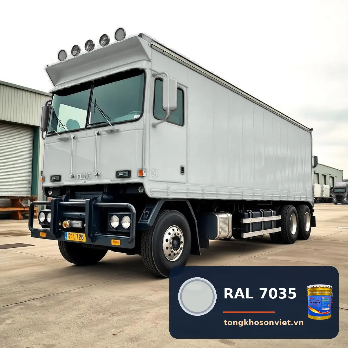 thùng xe tải – cabin xe chở hàng sơn phủ màu RAL 7035 Xám sáng (Light grey)