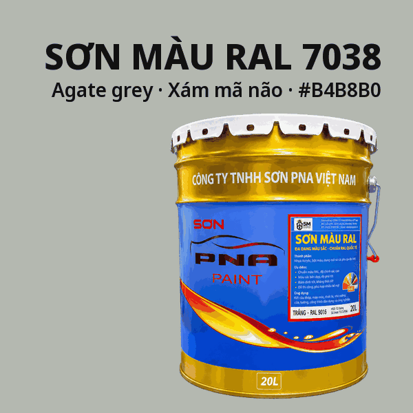 Sơn màu RAL 7038 Xám mã não (Agate grey) - pha theo hệ Epoxy, PU, Alkyd